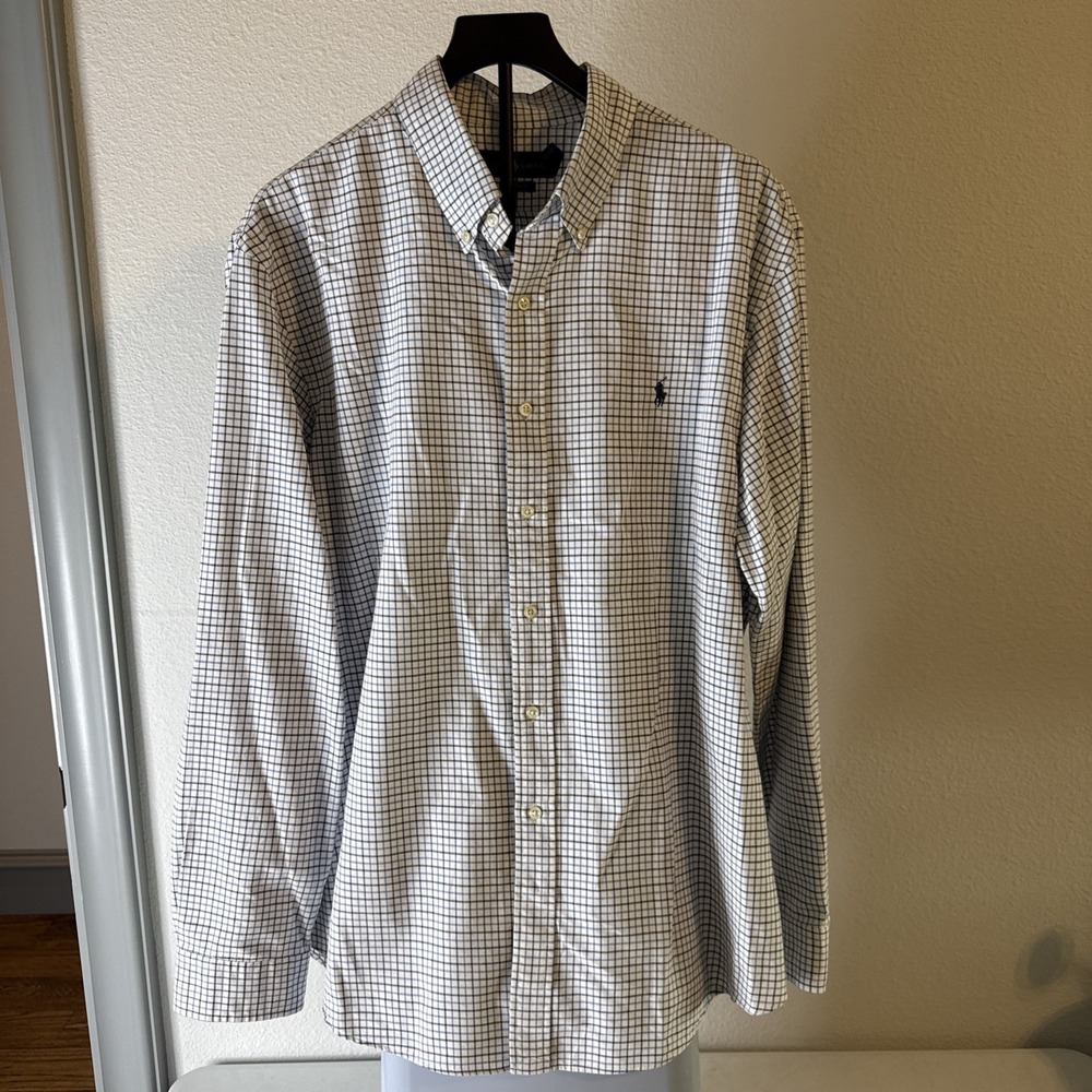 Polo Ralph Lauren Men's Button Down Shirt Classic Fit Check Pattern Size 2XL